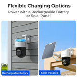 Reolink TrackMix 4G 4K security camera with solar panel - British product