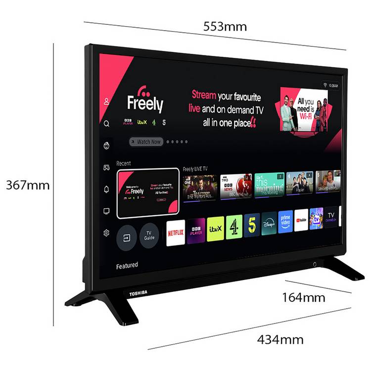 Toshiba 24 inch HD Ready Freely TV - British product