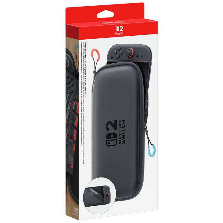 Nintendo Switch 2 carrying case and screen protector, imported from the UK