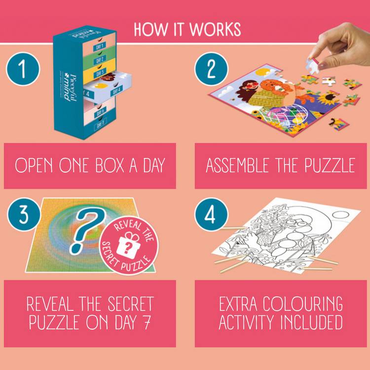 Jumbo jigsaw puzzle set six 54-piece puzzles (British brand)