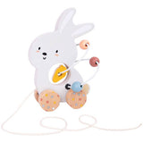 Chad Valley wooden pull along bunny toy - British product