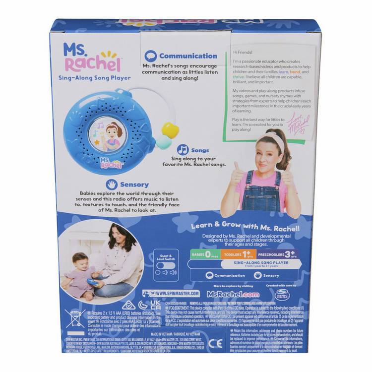 Ms. Rachel Sing Along Song Player toy, UK version
