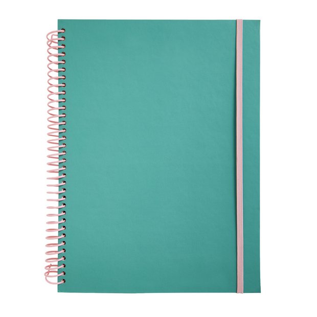 Habitat ruled project book Country Teal A4, UK version