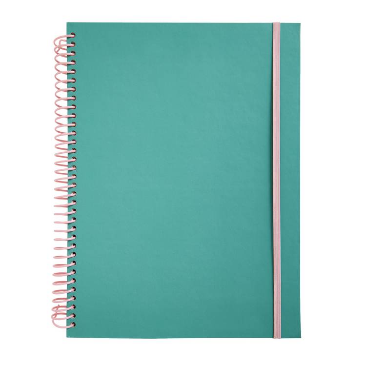 Habitat ruled project book Country Teal A4, UK version