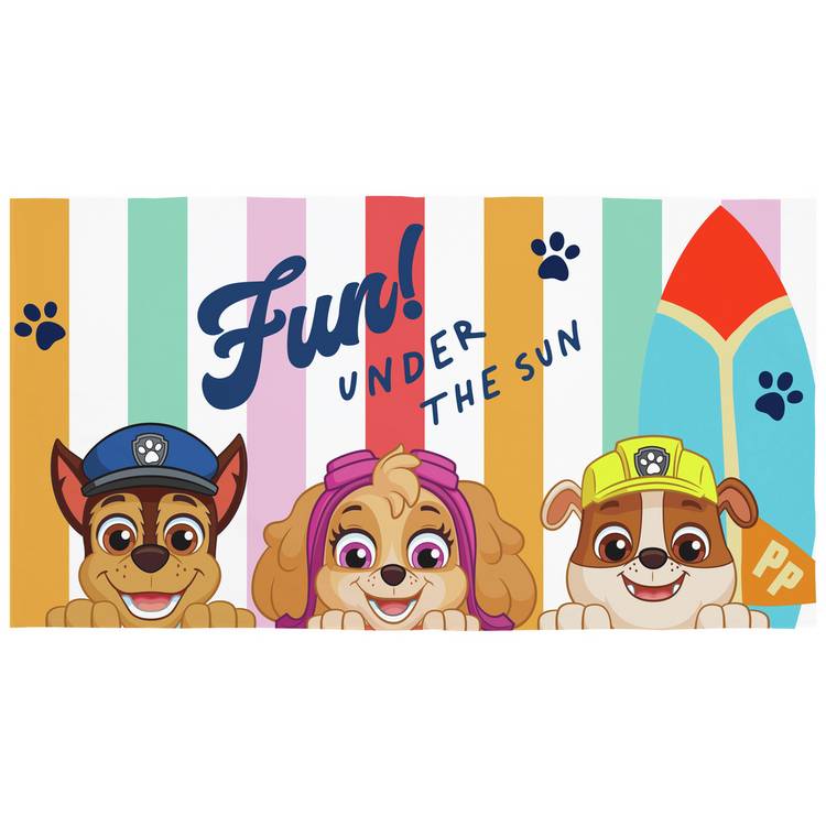 Paw Patrol beach towel multicoloured 140x70cm, UK version