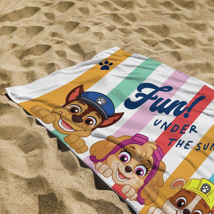 Paw Patrol beach towel multicoloured 140x70cm, UK version