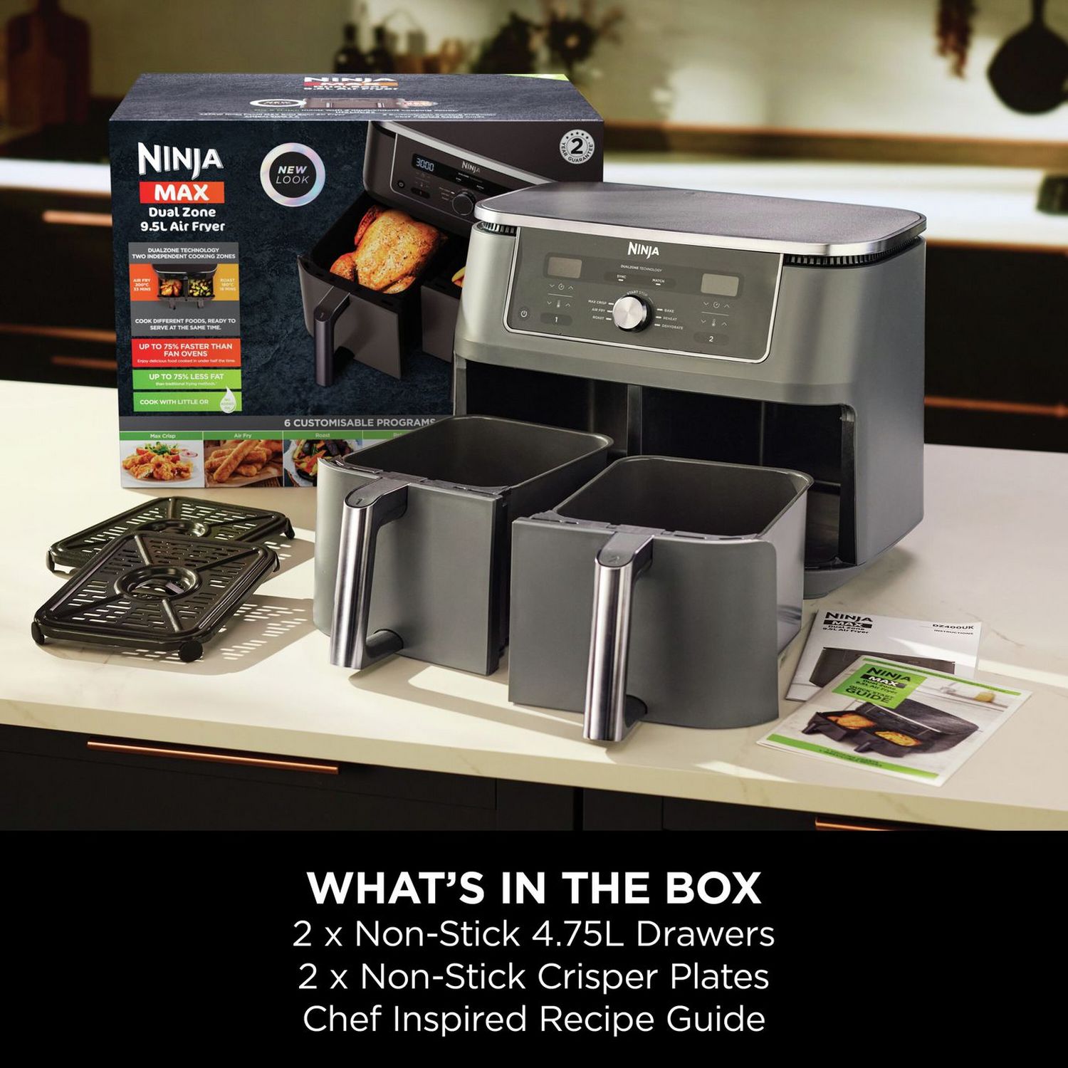 Ninja DZ400UK 9.5L air fryer - British product