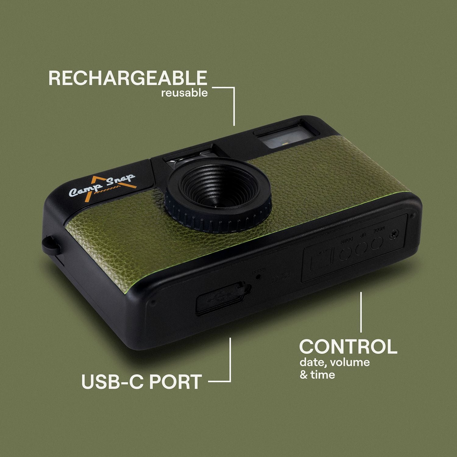 Campsnap V105 compact camera green - British product