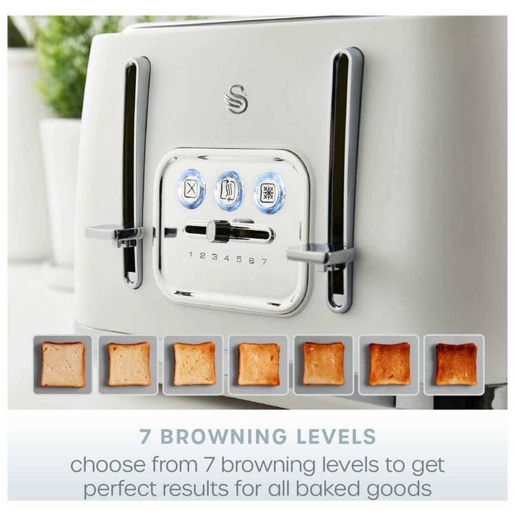 Swan Serenity toaster white 4 slice, UK version