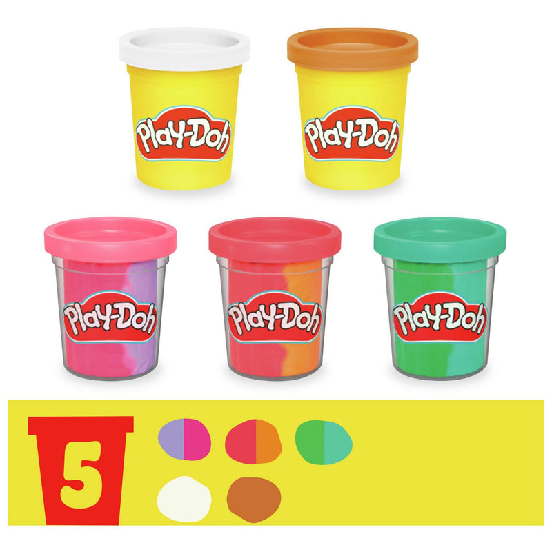 Play-Doh rainbow ice cream playset with 5 tubs, UK version