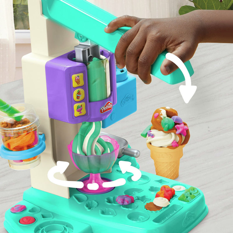 Play-Doh rainbow ice cream playset with 5 tubs, UK version