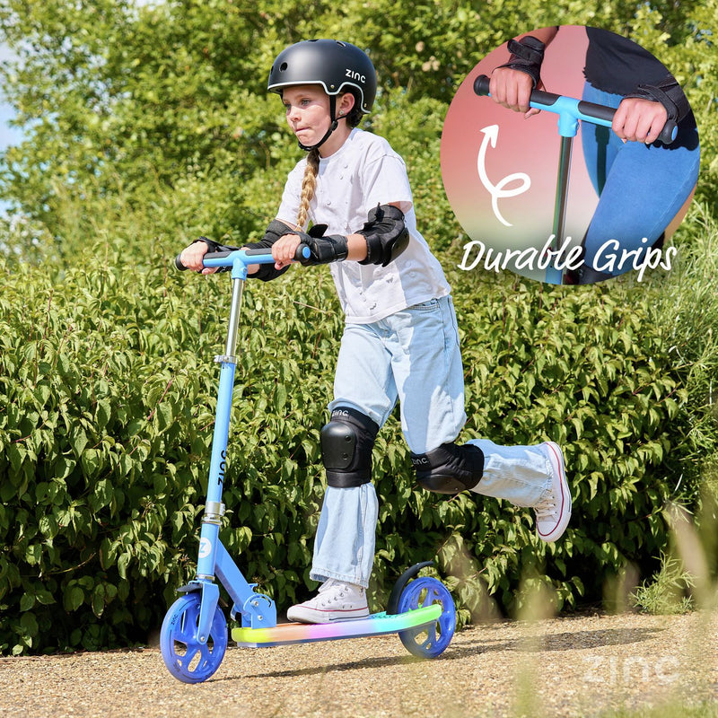 Zinc Big Wheel kick scooter with light-up deck, imported from the UK