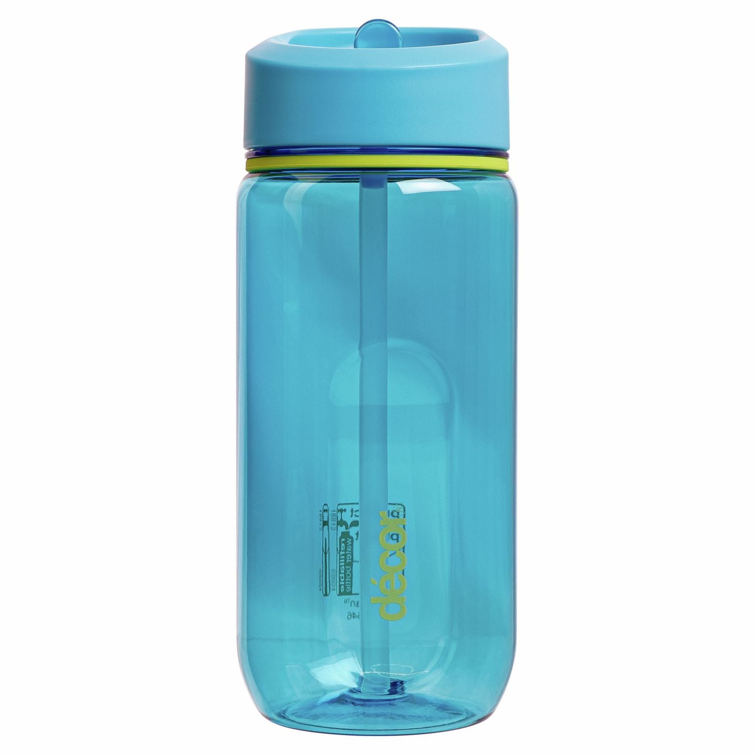 Decor blue kids water bottle with stickers 500ml (British brand)