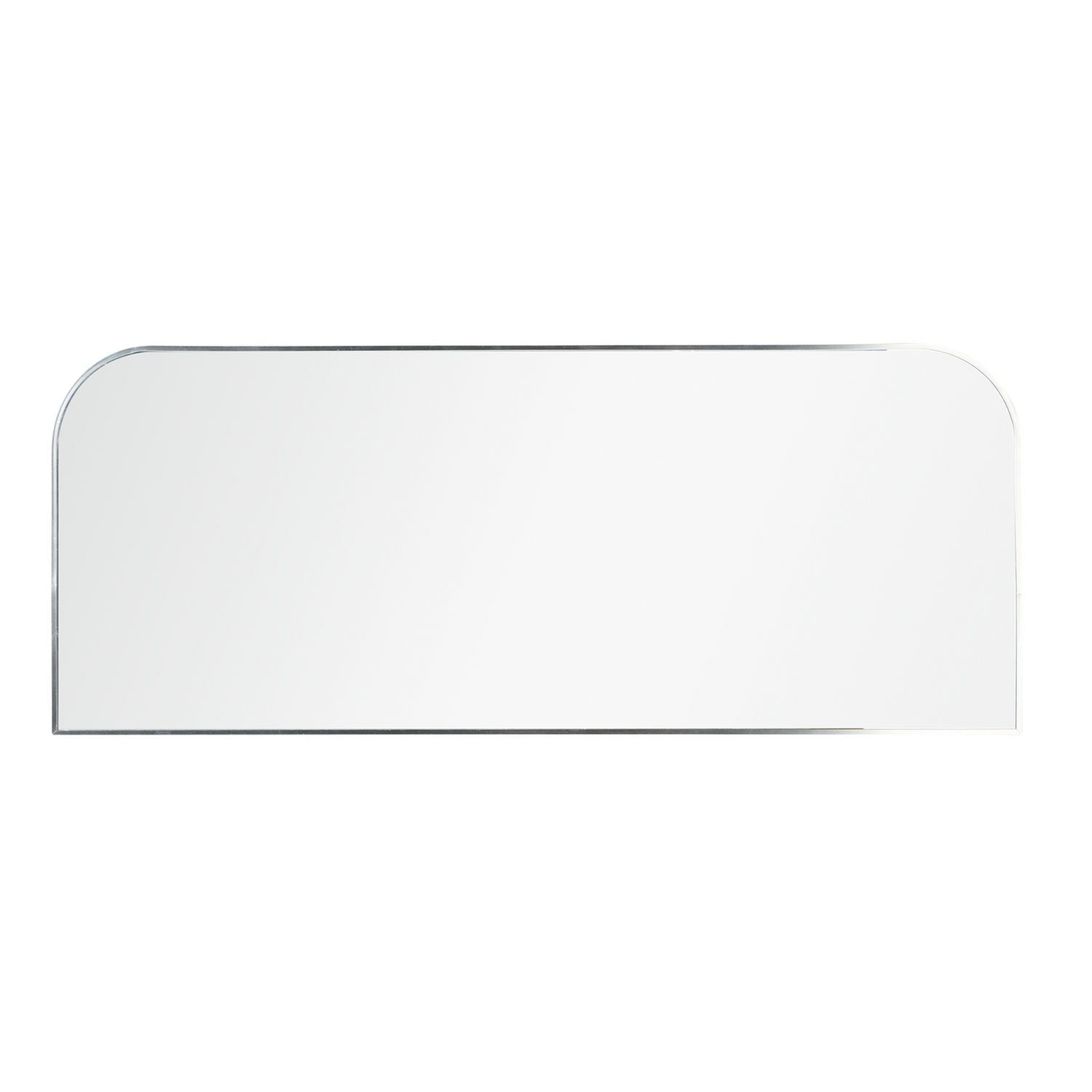 Habitat silver round edge rectangular wall mirror 40x100cm, imported from the UK