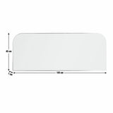 Habitat silver round edge rectangular wall mirror 40x100cm, imported from the UK