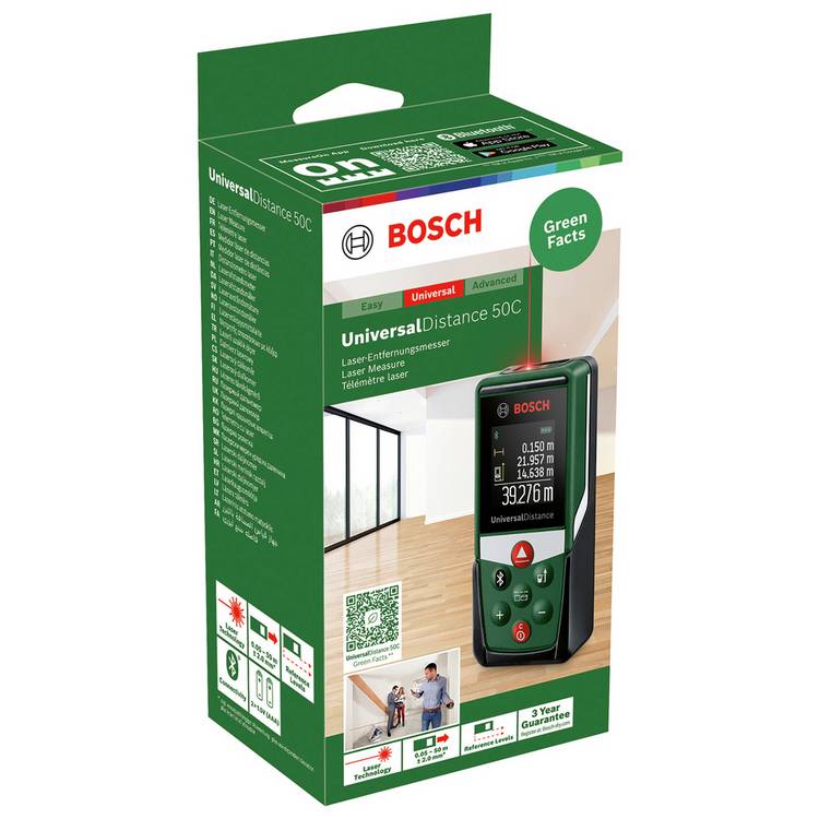 Bosch Universal Distance 50C laser measure, imported from the UK