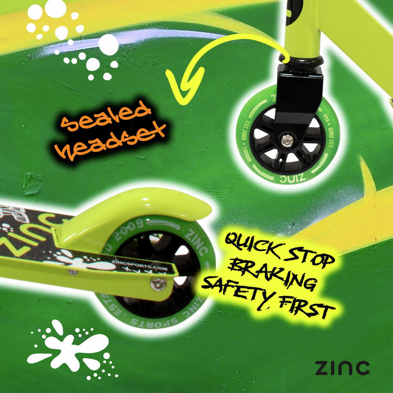Zinc stunt scooter green - British product