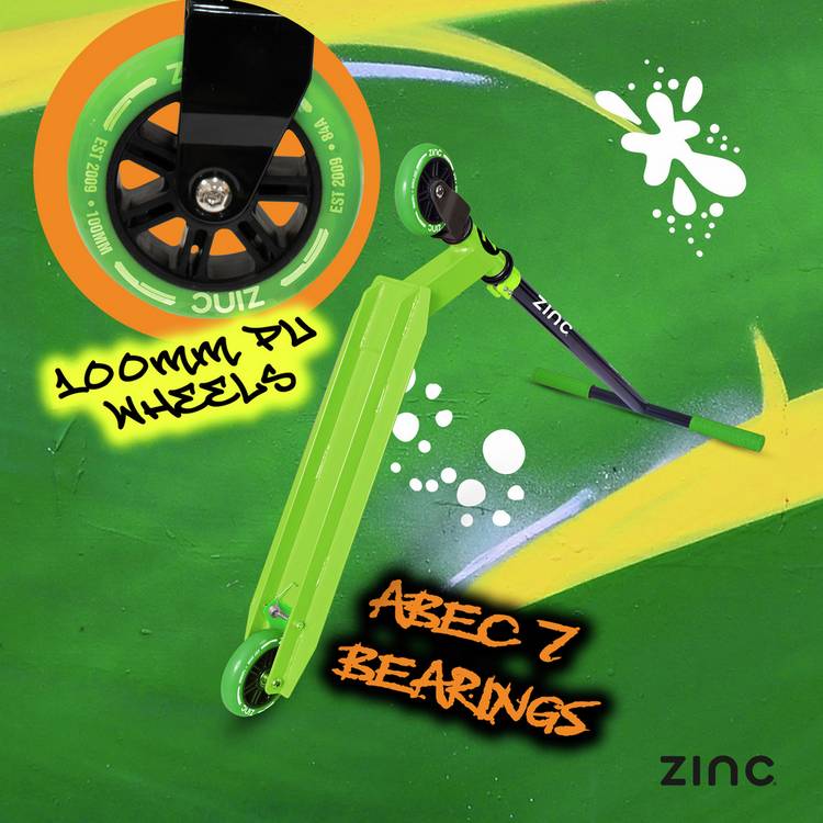 Zinc stunt scooter green - British product
