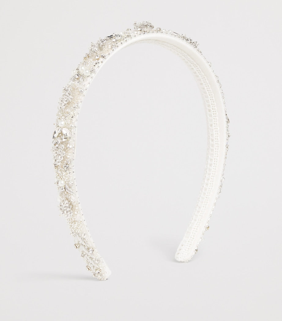 MAISON AVA embellished headband with diamanté and sequin details, imported from the UK
