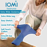 IOMI unisex oedema cotton socks extra wide, UK version