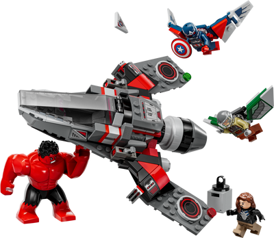 Kit de construction LEGO Captain America contre Red Hulk 223 pièces