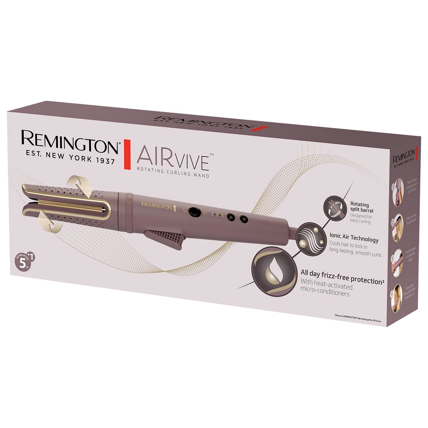 Remington AIRvive rotating curling wand, imported from the UK