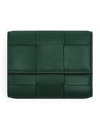 Leather Intreccio Trifold Wallet