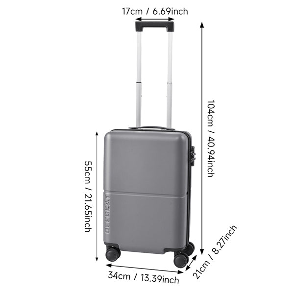 Livingandhome hardside travel suitcase with spinner wheels 55cm, imported from the UK