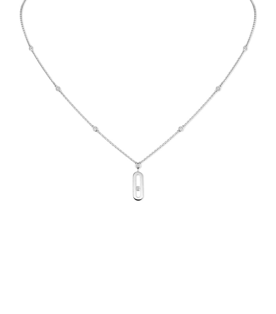 Messika Move Uno white gold necklace with 0.13ct diamonds - British product