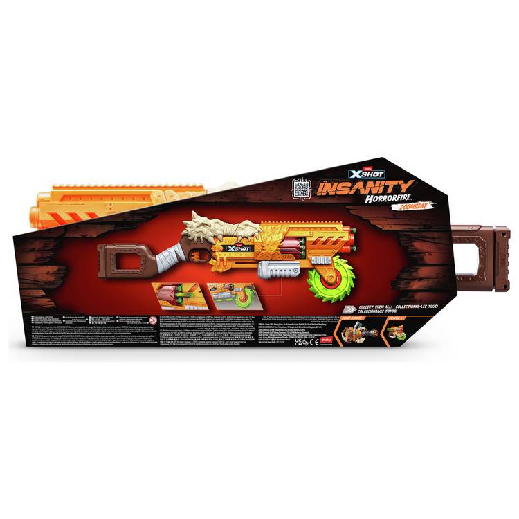 XSHOT Horror Fire Doomsday blaster toy with foam darts, UK version
