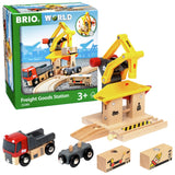 BRIO freight station magnetic cargo loading (British brand)