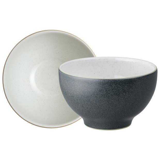 Denby stoneware nibble bowls set of 4 charcoal, UK version