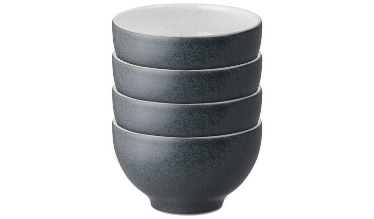 Denby Impression Set of 4 Stoneware Nibble Bowls - Charcoal GOODS Argos