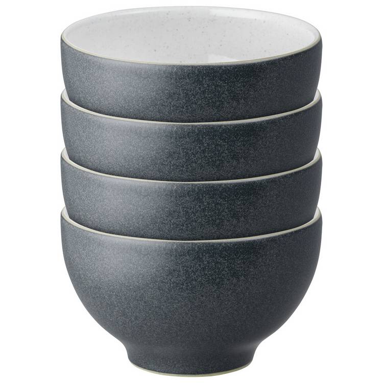 Denby stoneware nibble bowls set of 4 charcoal, UK version