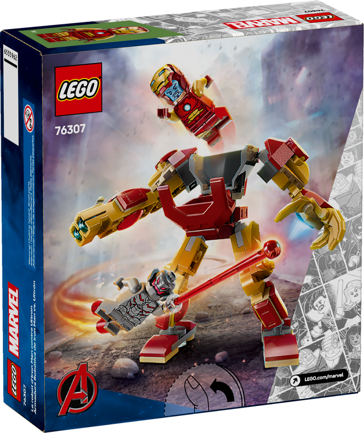 LEGO Iron Man Mech Ultron set 101 pieces, imported from the UK