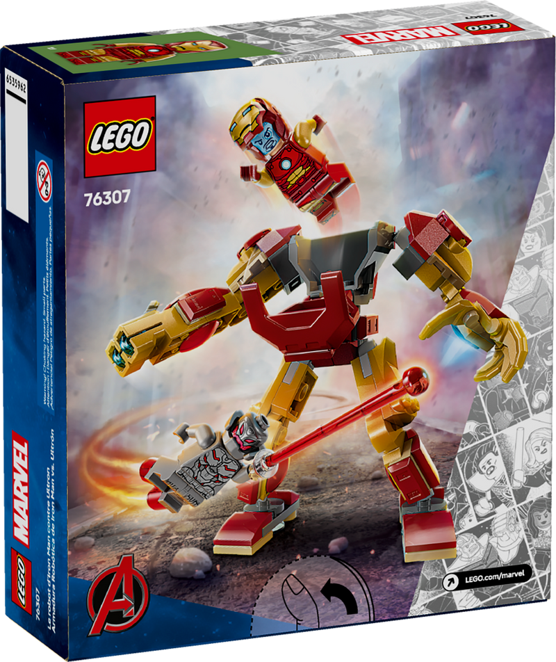 LEGO Iron Man Mech Ultron set 101 pieces, imported from the UK