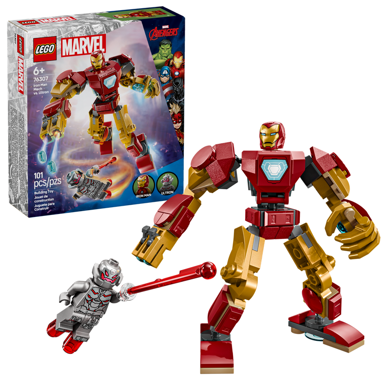 LEGO Iron Man Mech Ultron set 101 pieces, imported from the UK