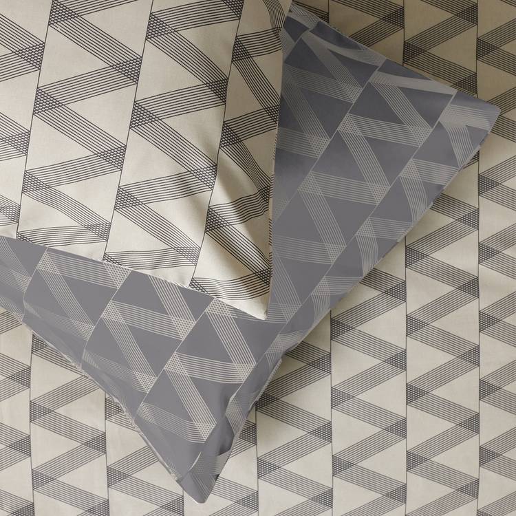 Argos Home single zig-zag bedding set with pillowcase (British brand)
