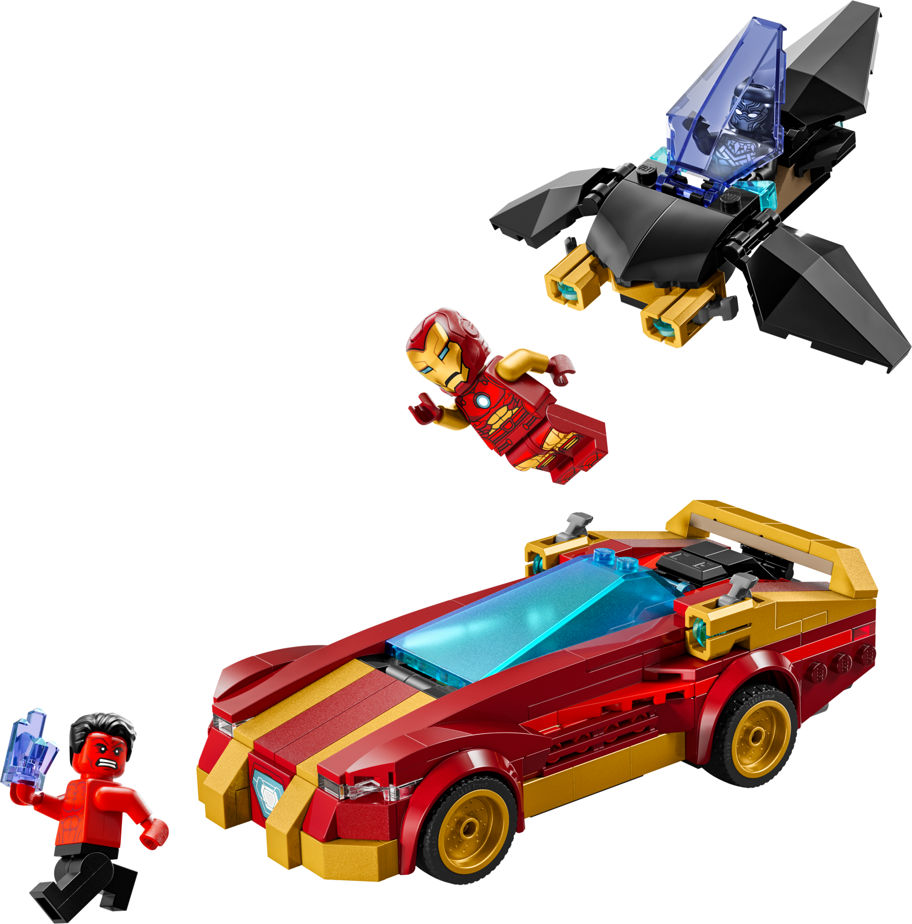 LEGO Marvel Iron Man Car Building Set 295 Pieces, UK version