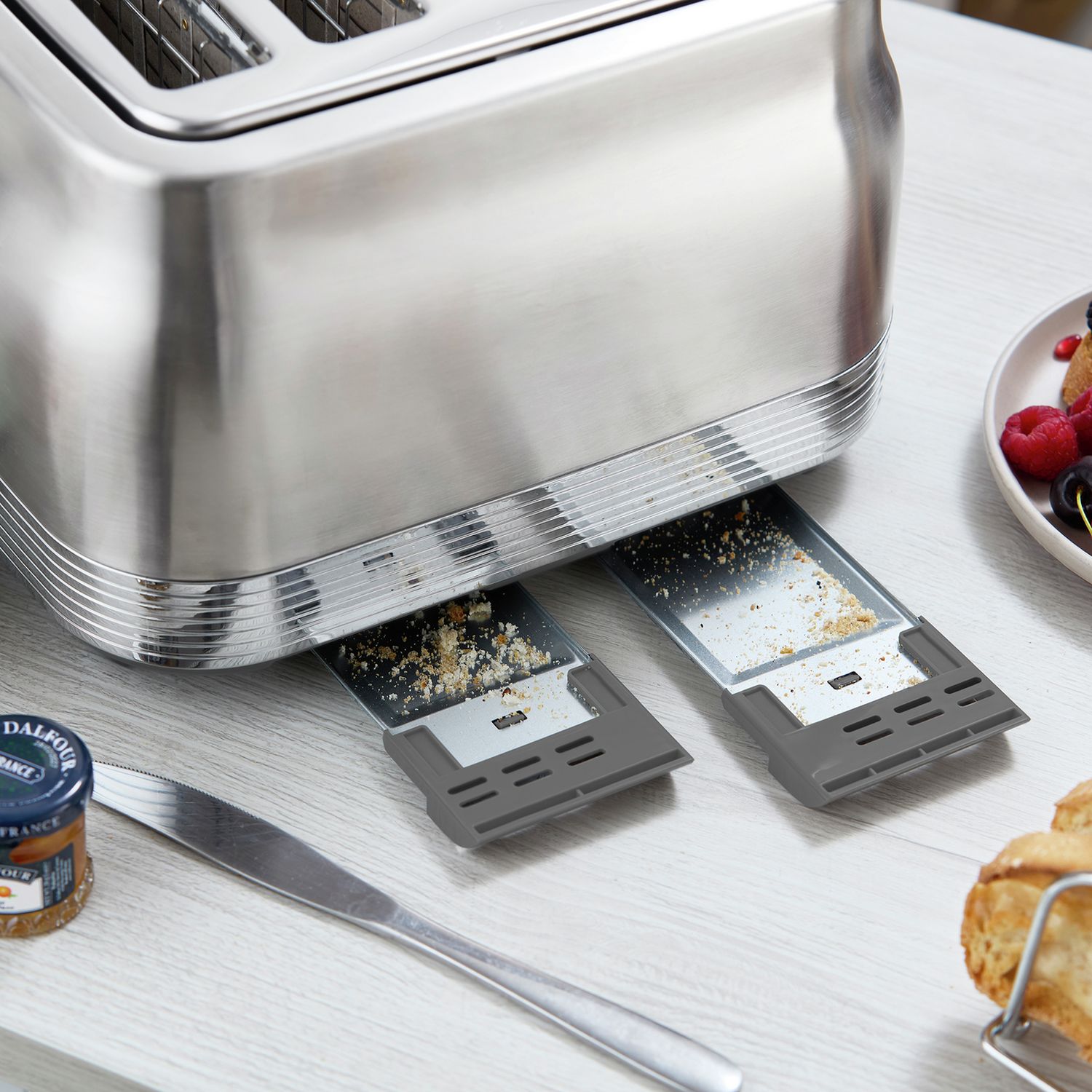 Swan retro 4 slice toaster stainless steel, imported from the UK