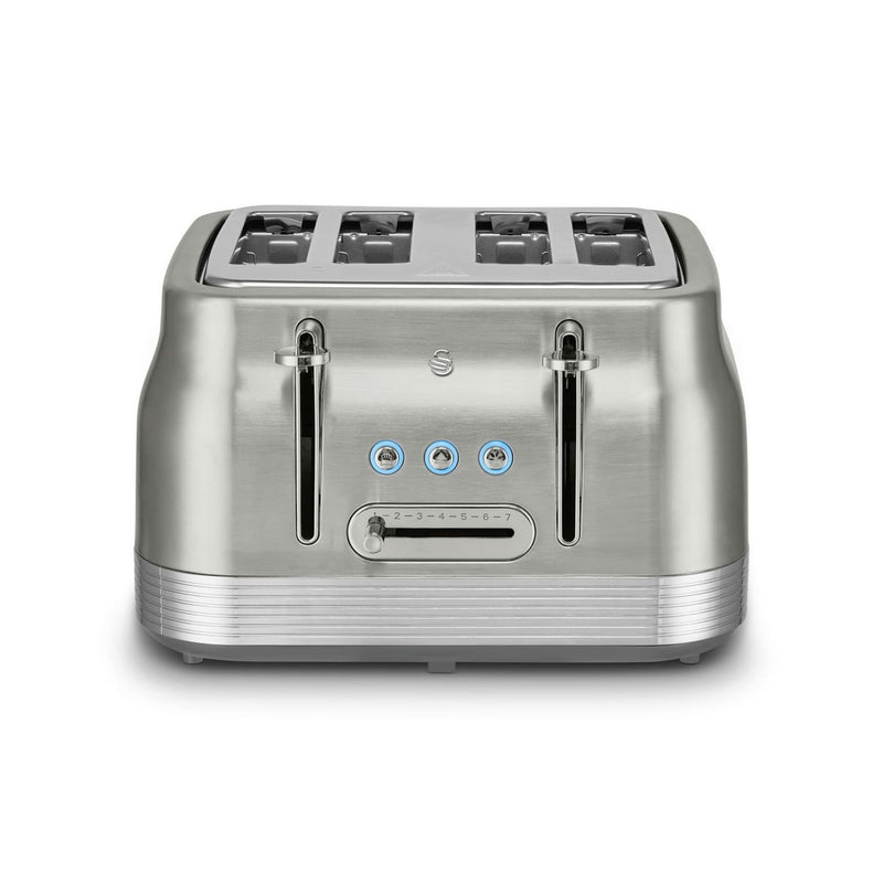 Swan retro 4 slice toaster stainless steel, imported from the UK