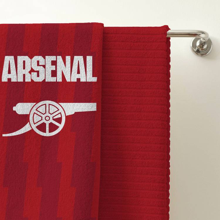 Arsenal FC red beach towel with cannon logo 150x75cm - British product