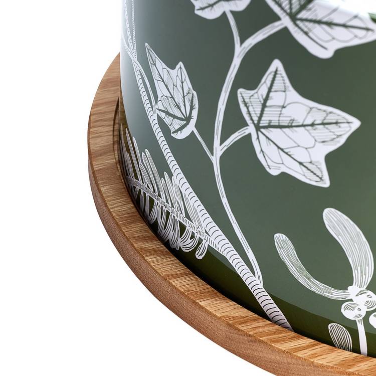Habitat floral green cake tin (British brand)