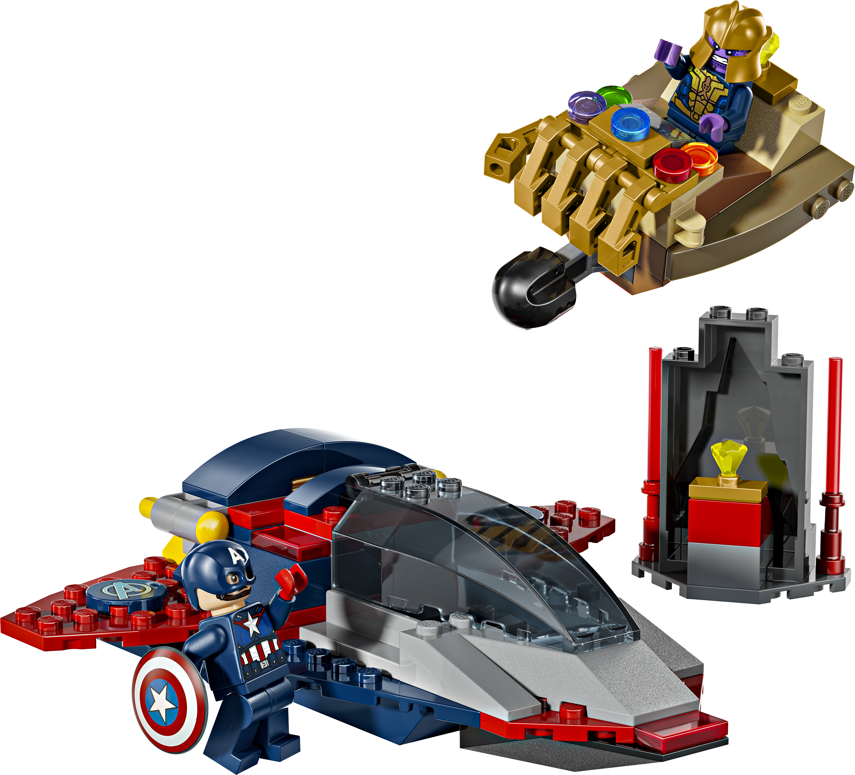 Set LEGO Captain America contre Thanos 107 pièces - Produit britannique