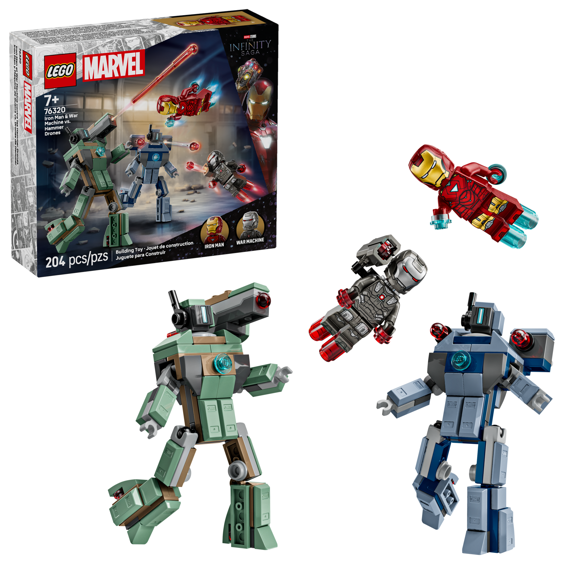 LEGO Iron Man War Machine set 204 pieces, UK version