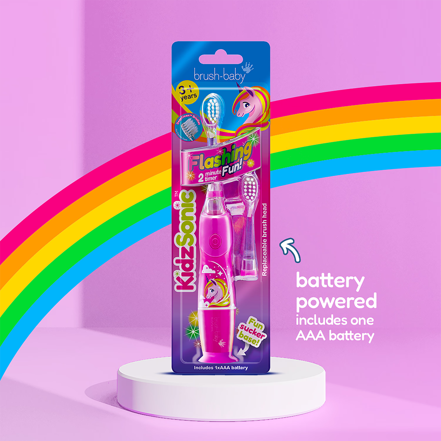 KidzSonic Unicorn electric toothbrush, imported from the UK