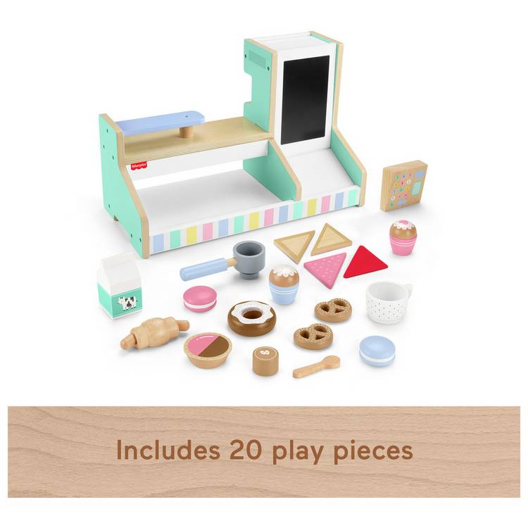 Fisher-Price wooden coffee shop set 20-piece, UK version