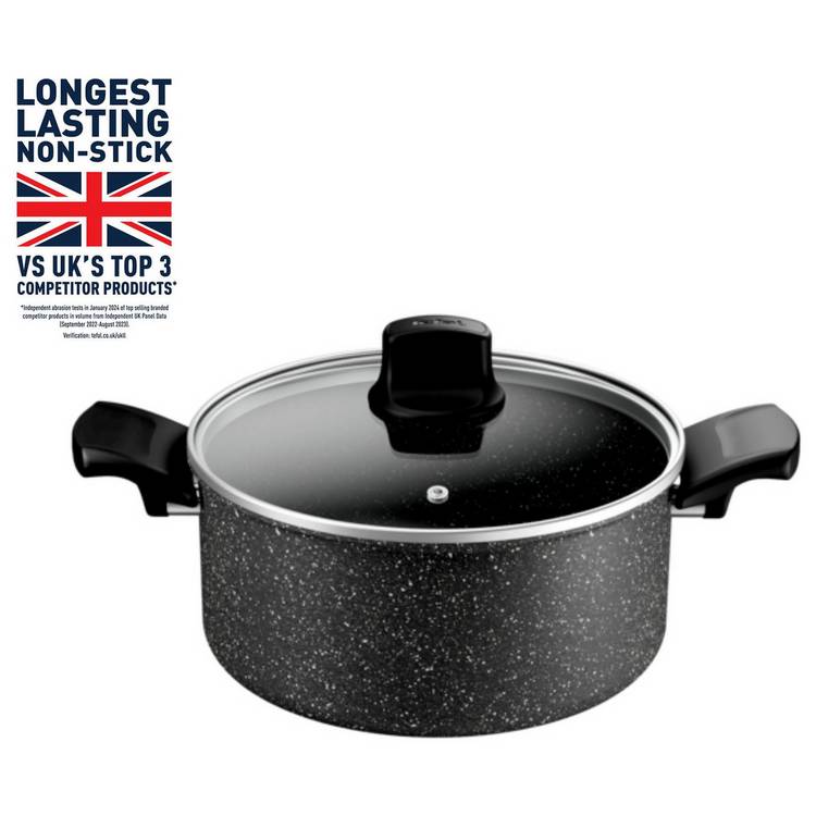 Tefal Stone Force aluminium stewpot 24cm, UK version