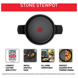 Tefal Stone Force aluminium stewpot 24cm, UK version