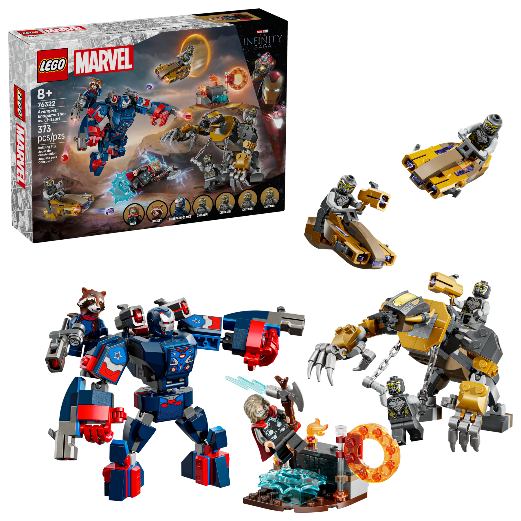 LEGO Avengers Thor vs Chitauri Set 373 Pieces - British product